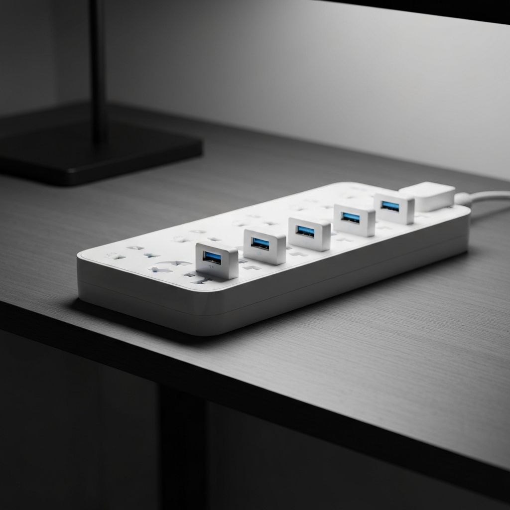 Regleta eléctrica con puertos USB